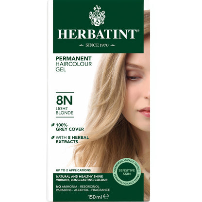 Herbatint Permanent Hair Colour Gel Natural Tones - 8N (Light Blonde)