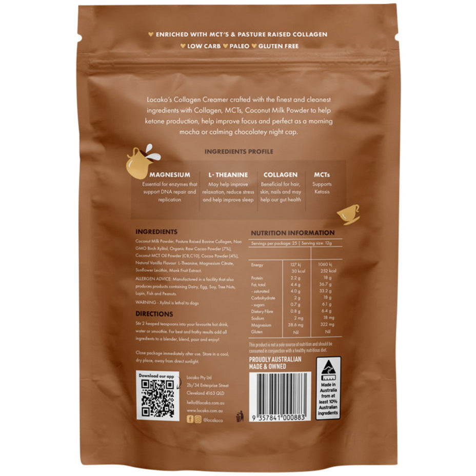 Locako Collagen Creamer Focus Decadent Chocolate