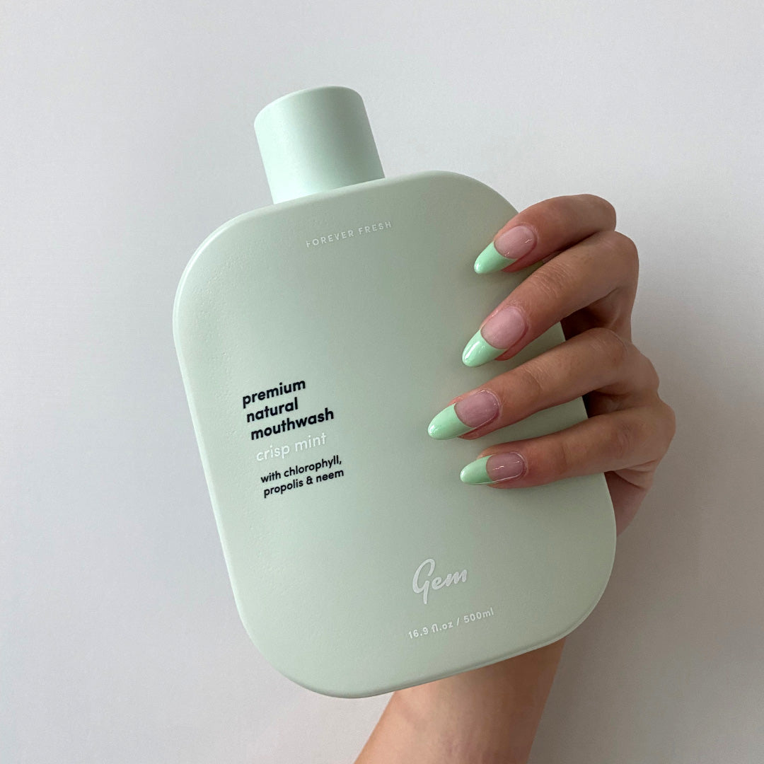 Gem Premium Natural Mouthwash with Chlorophyll, Propolis & Neem