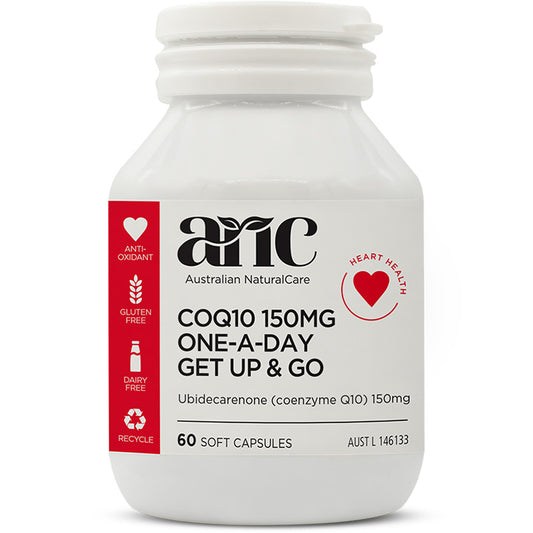 Australian NaturalCare CoQ10 150mg One-A-Day Get Up & Go