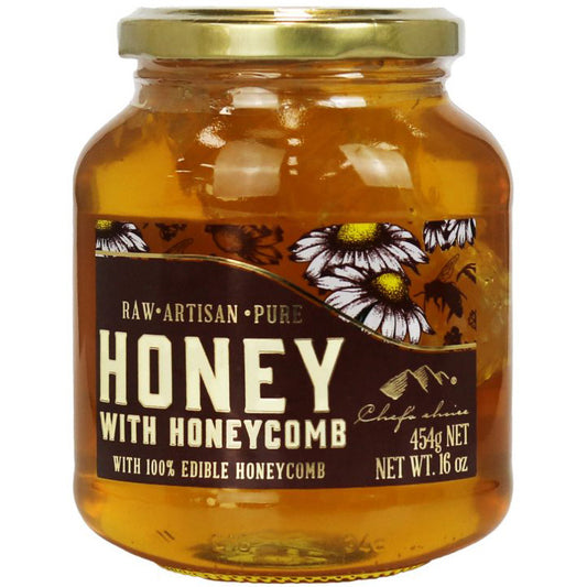 Chef's Choice Raw Artisan Pure Honey with Honeycomb