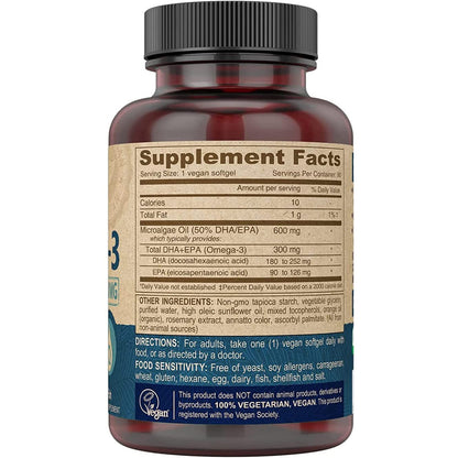 Deva Vegan Omega-3 DHA-EPA 300mg