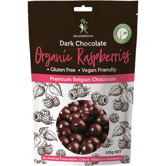 Dr Superfoods Dark Chocolate Organic Raspberries