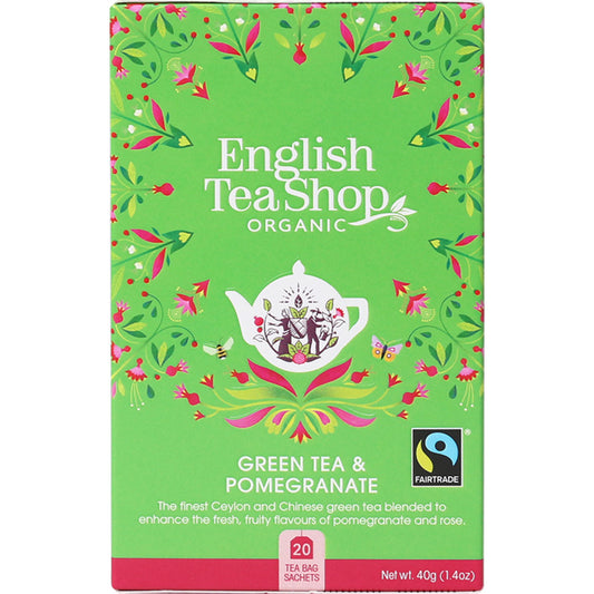 English Tea Shop Organic Green Tea & Pomegranate Tea