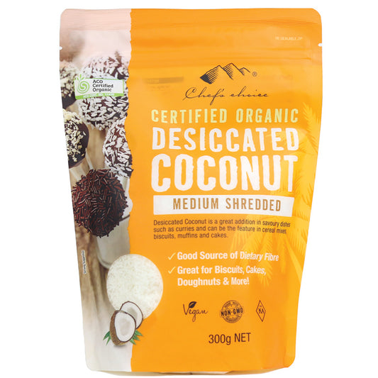 Chef's Choice Certified Organic Desiccated Coconut Medium Shredded