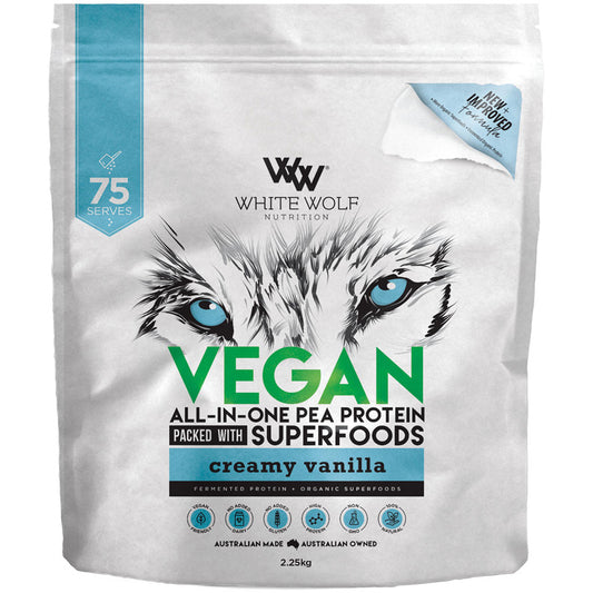 White Wolf Vegan All-In-One Superfood Pea Protein Blend
