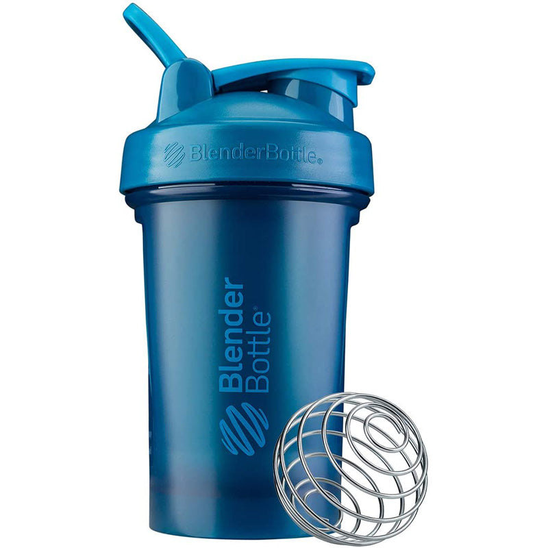BlenderBottle Classic V2 Shaker Bottle Protein Shakes and Pre Workout, 28-Ounce, Ocean Blue + Straw