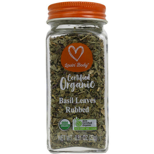 Lovin' Body Certified Organic Basil Leaves Rubbed