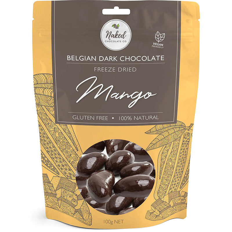 Naked Chocolate Co Dark Chocolate Freeze Dried Mango