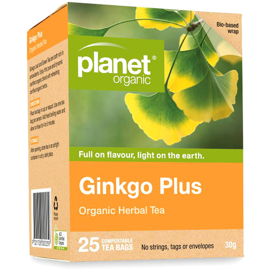Planet Organic Ginkgo Plus Organic Herbal Tea