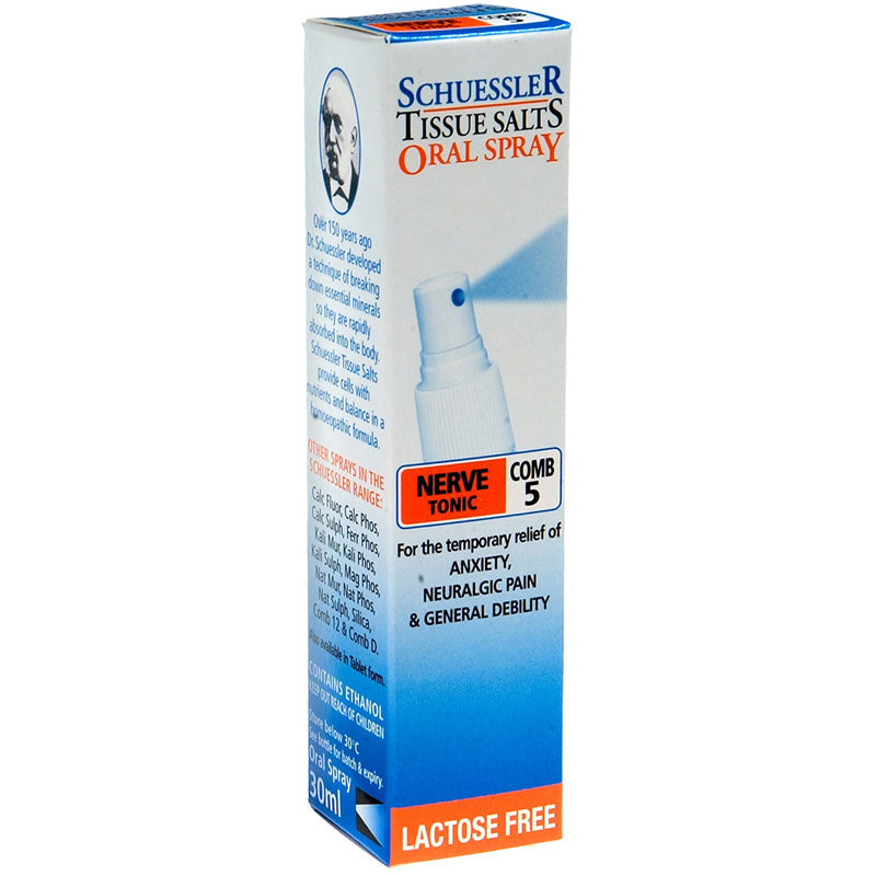Schuessler Tissue Salts Comb 5 Spray - Nerve Tonic
