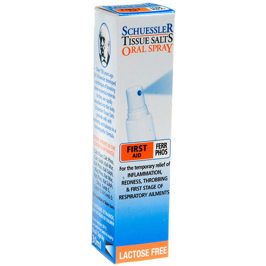 Schuessler Tissue Salts Ferr Phos (Ferrum Phosphate) Spray - First Aid