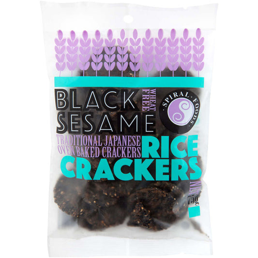 Spiral Foods Black Sesame Rice Crackers
