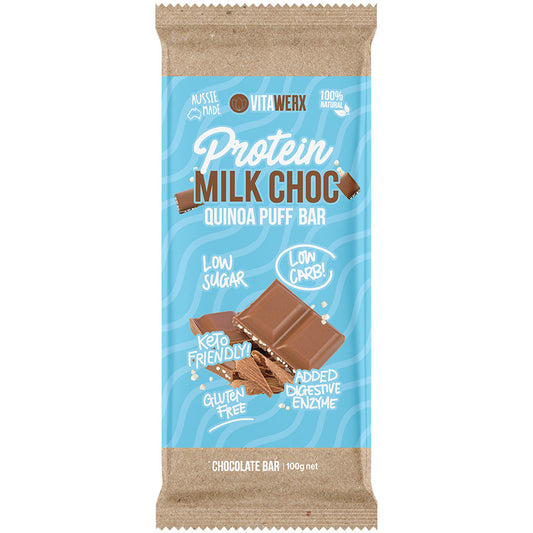 Vitawerx Protein Milk Chocolate Quinoa Puff Bar