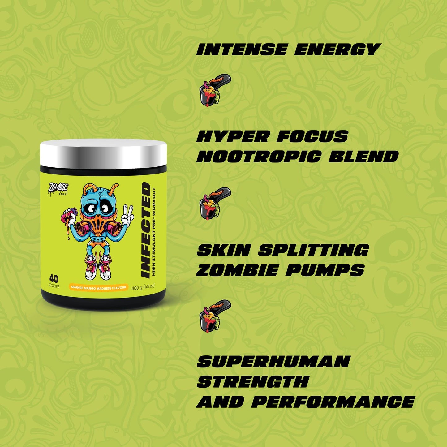 Zombie Labs Infected High Stimulant Pre-Workout